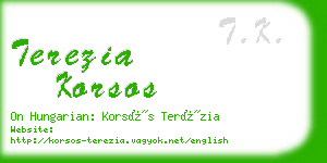 terezia korsos business card